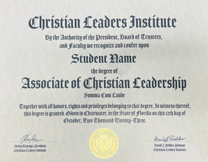 Associate of Christian Leadership Degree