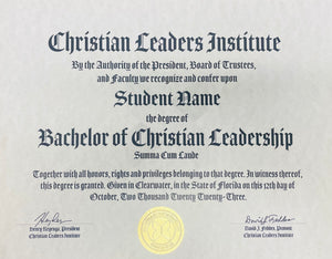 Bachelor of Christian Leadership Degree