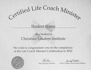 Certified Life Coach Minister $62.50 (Digital Download)