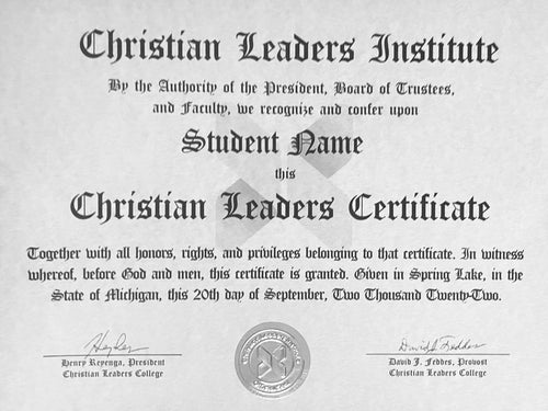 Christian Leaders Certificate