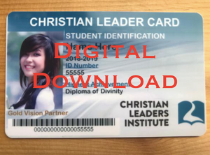 Official Christian Leaders Card Student ID (Digital Download)