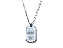 Load image into Gallery viewer, Prayer of Serenity Dog-tag Necklace
